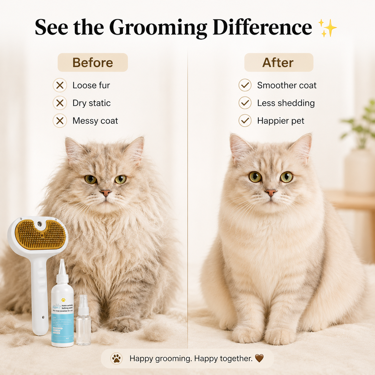 π₯ Last 100 units! 60% off the 3-in-1 electric steam pet grooming brush for a limited time!