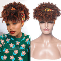 Brown and yellow-green hairband