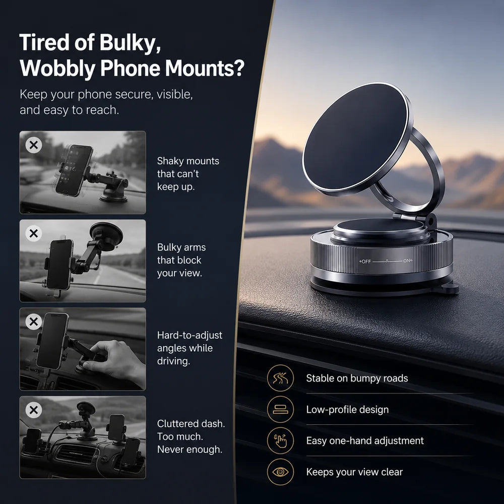 Problems caused by bulky and unstable phone mounts
